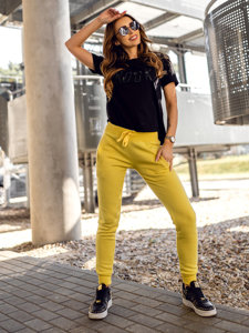 Women's Sweatpants Yellow Bolf CK-01-28B