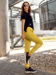 Women's Sweatpants Yellow Bolf CK-01-28B