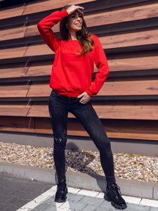 Women's Sweatshirt Red Bolf W01