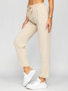 Women's Textile Pants Beige Bolf W7325