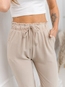 Women’s Textile Pants Beige Bolf W7921