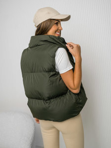 Women's Thick Quilted Gilet Khaki Bolf 5M3150