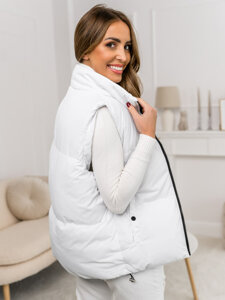 Women's Thick Quilted Gilet White Bolf 5M3150