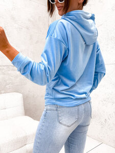 Women’s Velour Hoodie Blue Bolf 8270