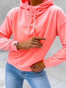 Women’s Velour Hoodie Peach Bolf 8270