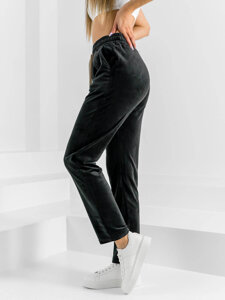 Women's Velour Sweatpants Black Bolf W7626