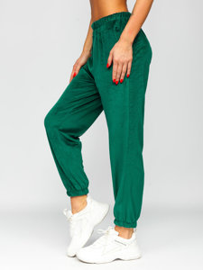 Women's Velour Sweatpants Green Bolf 3840