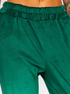 Women's Velour Sweatpants Green Bolf 3840