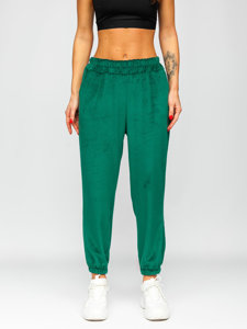 Women's Velour Sweatpants Green Bolf 3840