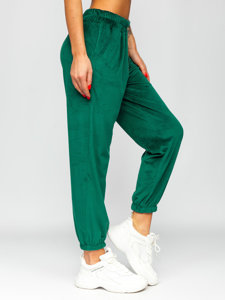 Women's Velour Sweatpants Green Bolf 3840