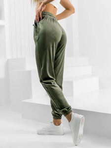 Women's Velour Sweatpants Green Bolf HL241