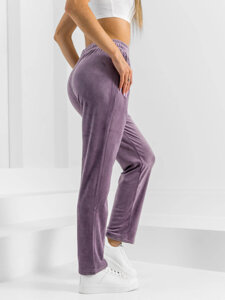 Women's Velour Sweatpants Violet Bolf W7626