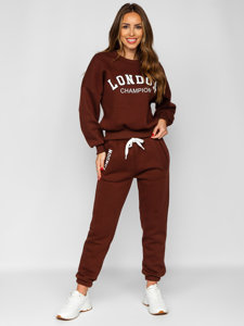 Women's Warm 2-Piece Tracksuit Chocolate Bolf VP09