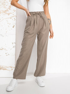 Women’s Wide Leg Pants Beige Bolf W7865