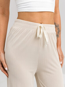 Women’s Wide Leg Pants Beige Bolf W7956