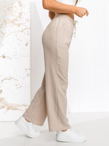 Women’s Wide Leg Pants Beige Bolf W7960