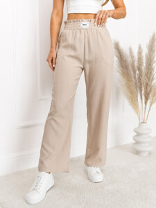 Women’s Wide Leg Pants Beige Bolf W7961