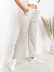 Women’s Wide Leg Pants Beige Bolf W7966