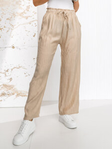 Women’s Wide Leg Pants Beige Bolf W7970