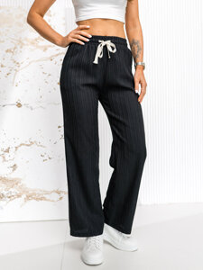 Women’s Wide Leg Pants Black Bolf W7960