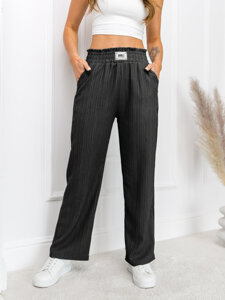 Women’s Wide Leg Pants Black Bolf W7961