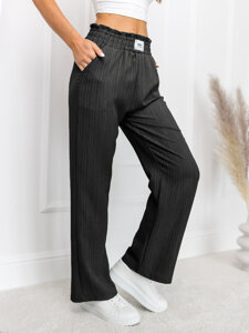 Women’s Wide Leg Pants Black Bolf W7961