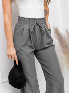 Women’s Wide Leg Pants Graphite Bolf W7865