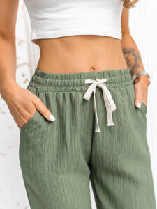 Women’s Wide Leg Pants Green Bolf W7960