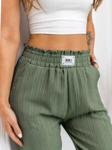 Women’s Wide Leg Pants Green Bolf W7961