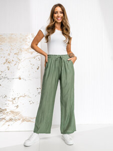 Women’s Wide Leg Pants Green Bolf W7970