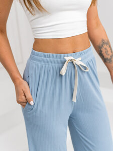 Women’s Wide Leg Pants Sky Blue Bolf W7955