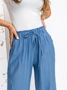 Women’s Wide Leg Pants Sky Blue Bolf W7970