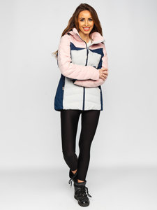 Women's Winter Hooded Jacket Pink Bolf B2378