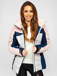 Women's Winter Hooded Jacket Pink Bolf B2378