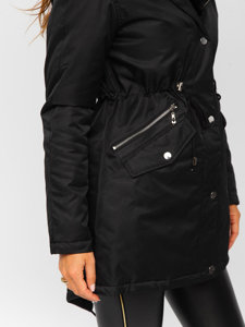 Women's Winter Parka Jacket with Hood Black Bolf 5M762