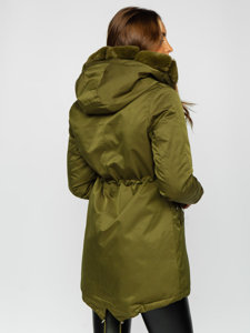 Women's Winter Parka Jacket with Hood Khaki Bolf 5M762