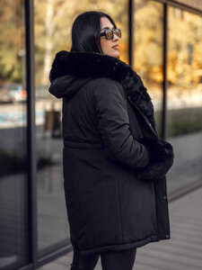 Women's Winter Parka Jacket with hood Black Bolf 11Z8085A3