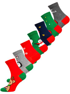 Women's X-mas Socks Multicolour-2 Bolf M798-7P-1 7 PACK